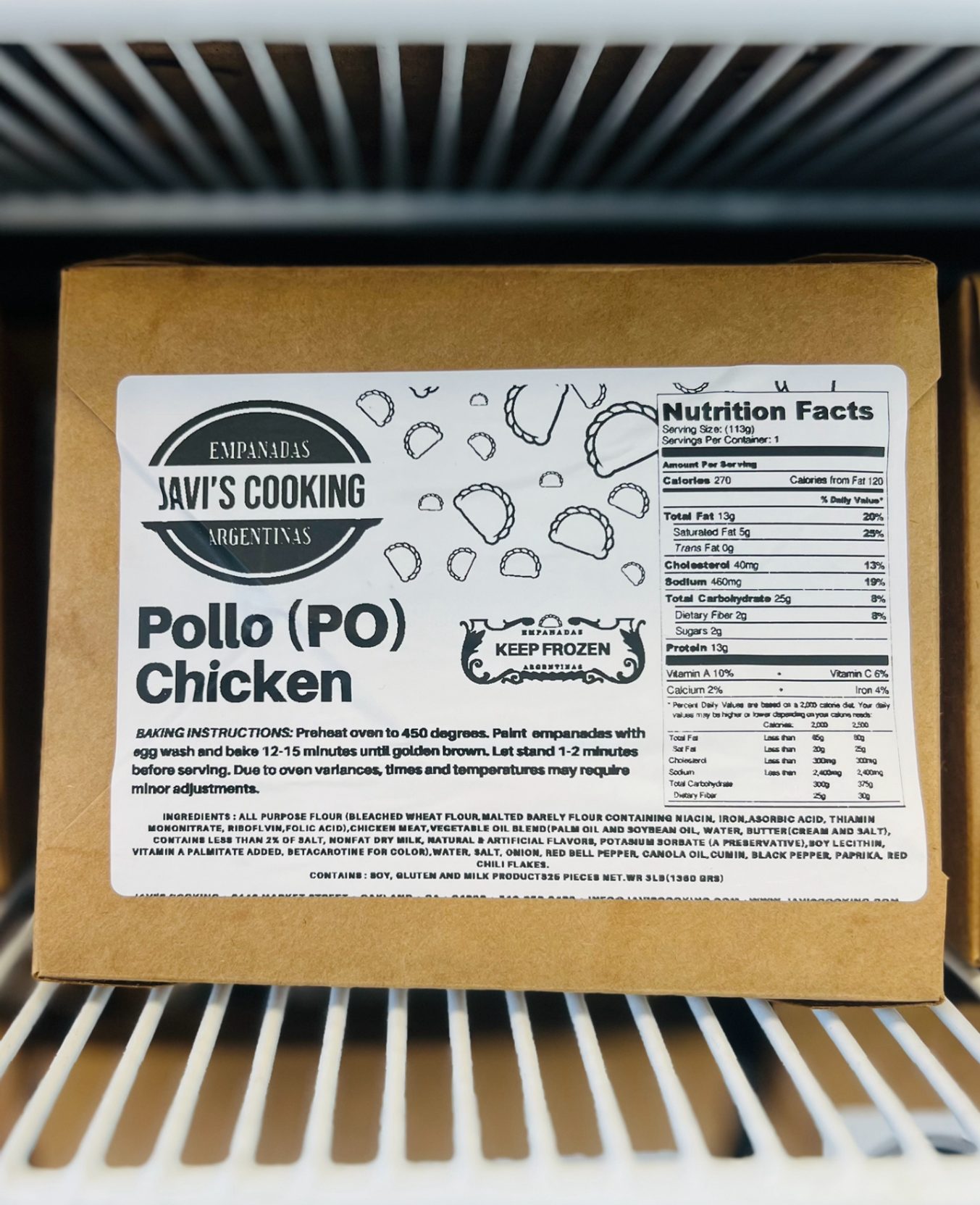 Pollo PO (4 Pack) Frozen Empanadas.