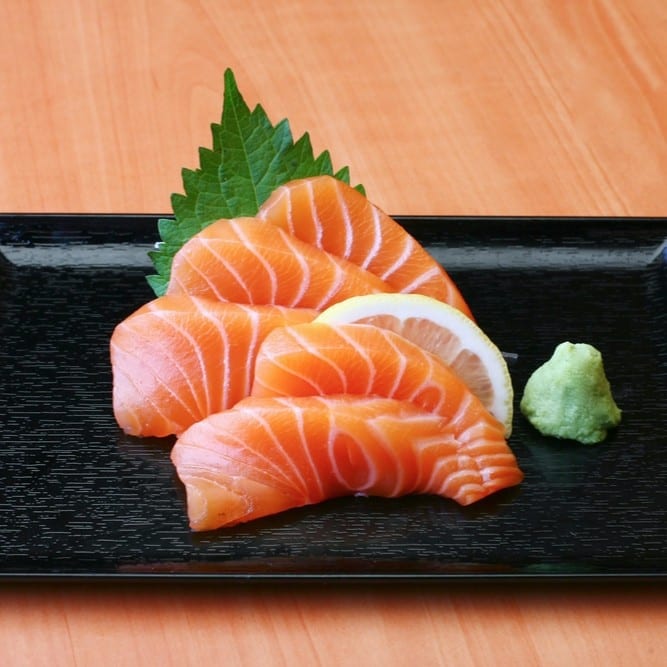 Salmon Sashimi.