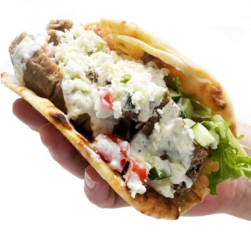 Spicy Gyro on Naan.