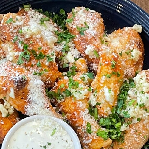 Italian Parmesan Garlic Wings.