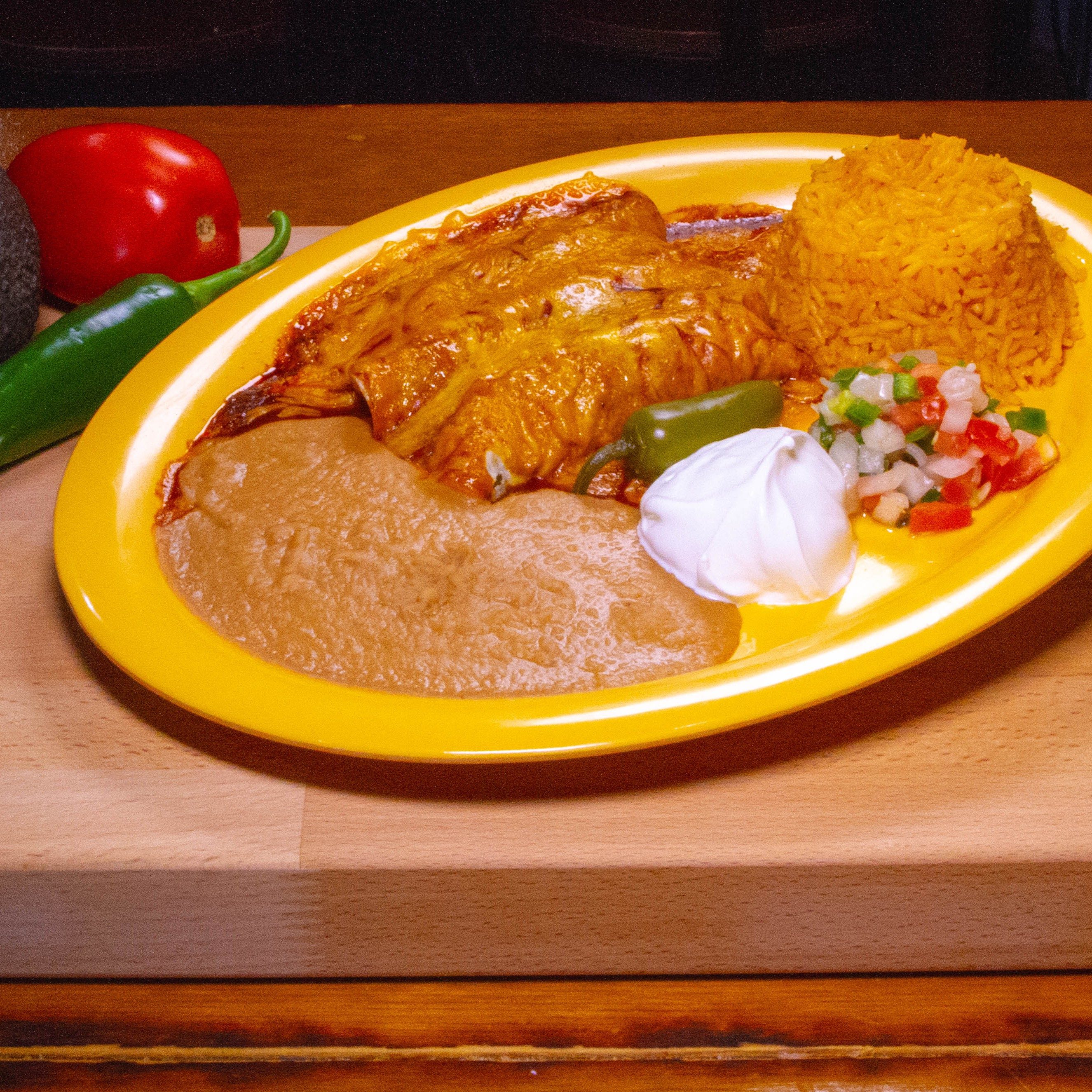 Red Enchilada Plate.