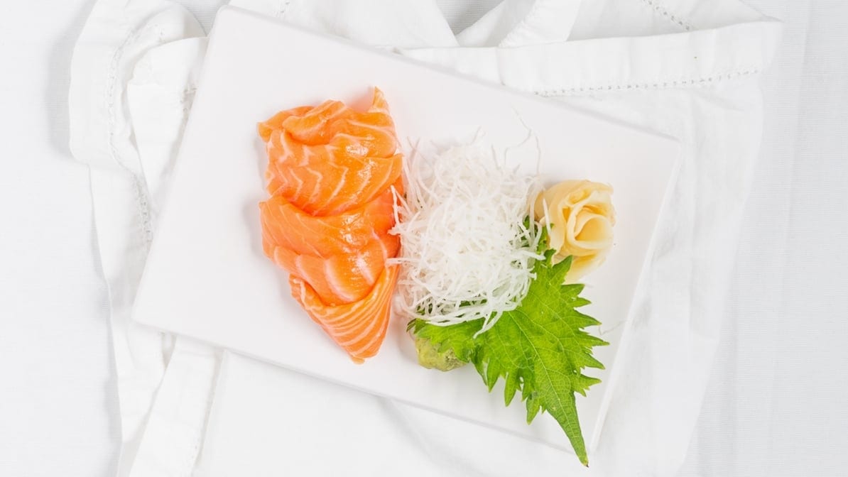 Salmon Sashimi.