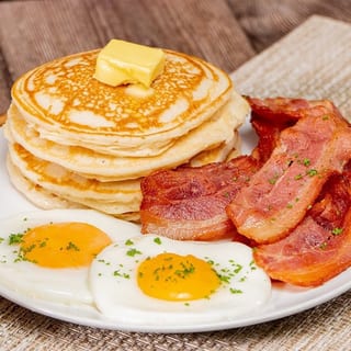 PANCAKES AND EGGS