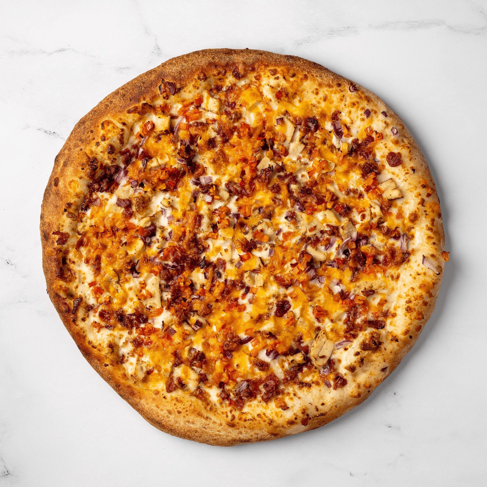 Chicken Bacon Ranch Pizza.