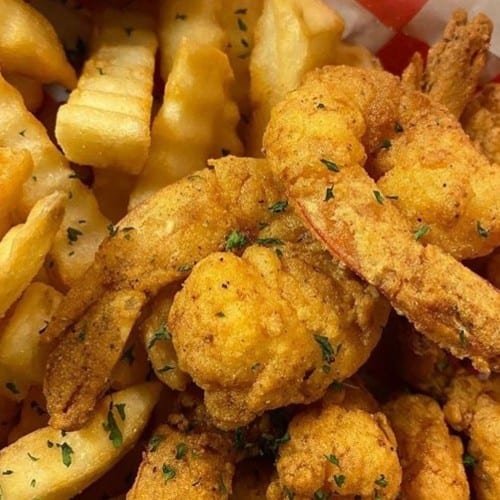Kidz- 4pc Fried Shrimp w/ Fries.