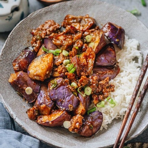 Eggplant with Tangy Sauce.