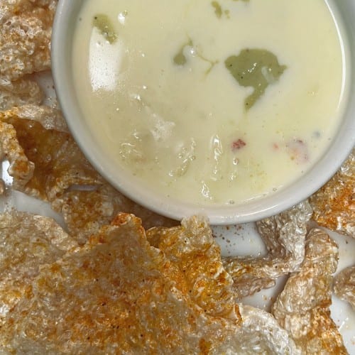 Chicharrones & White Cheese.