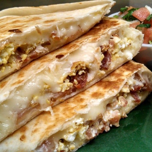 Jose's Texas Size Brunch Quesdailla.