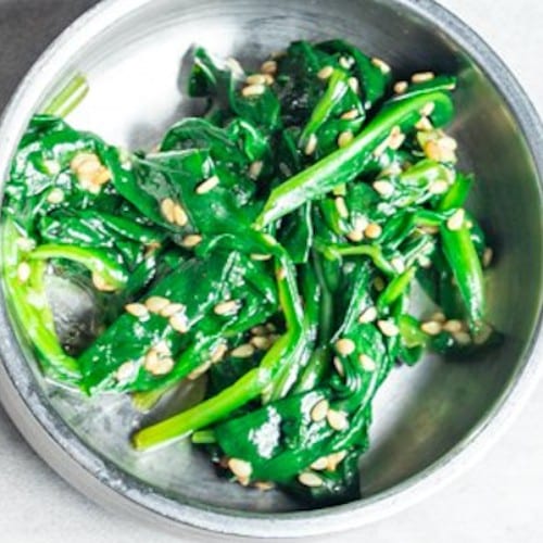 Blanched Spinach 시금치 나물.