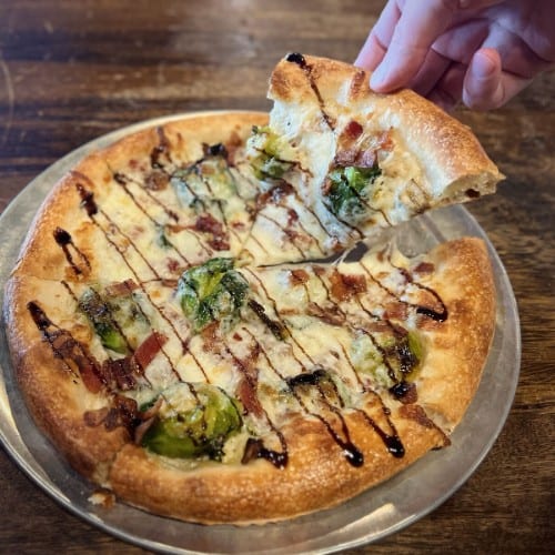 Bacon & Brussels Pizza.