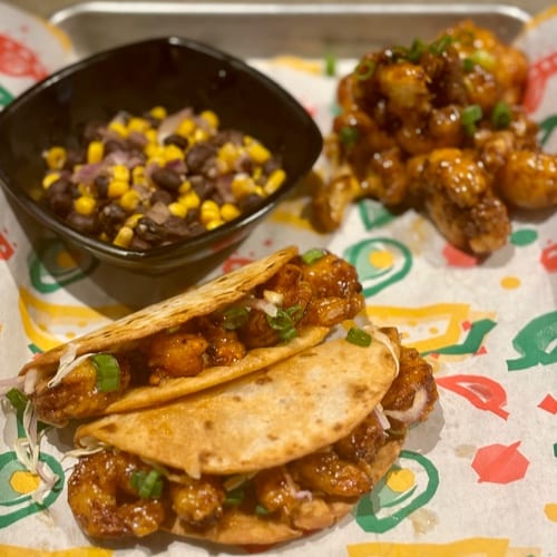 Bang Bang Shrimp Tacos.