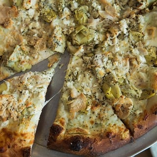 Our Famous Chicken & Artichoke Pizza