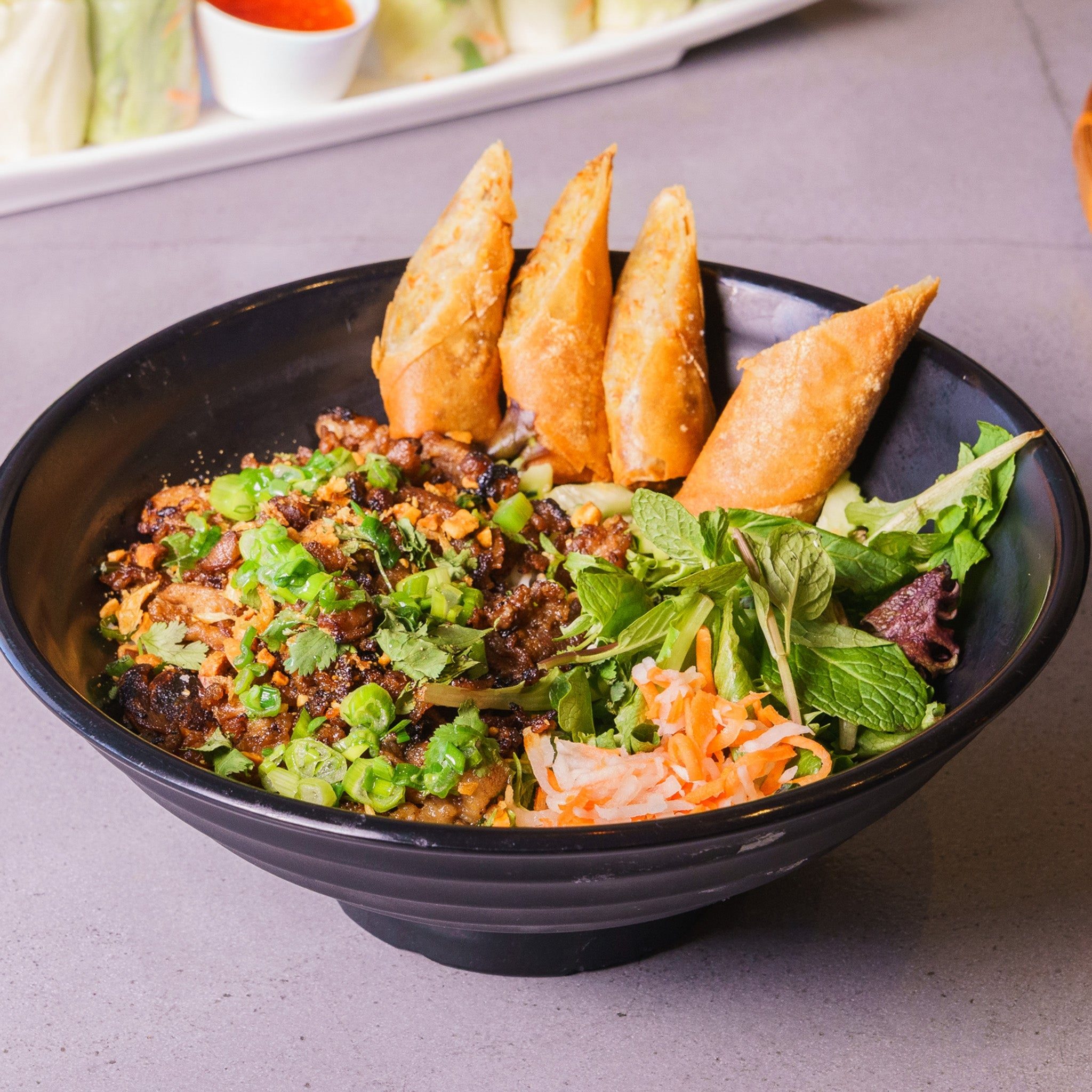 Grilled Pork & Eggrolls Vermicelli.