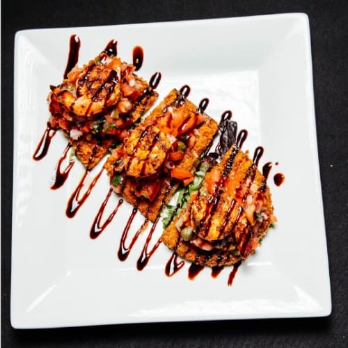 Eggplant Bruschetta.