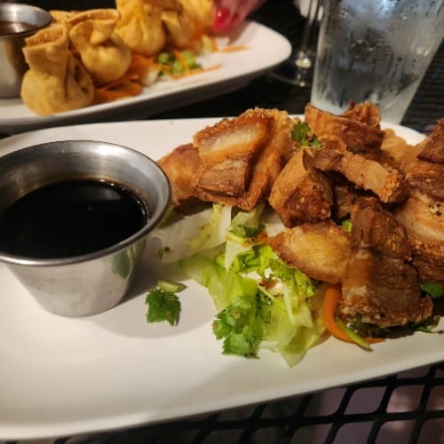 Moo Grob Crispy Pork Belly.