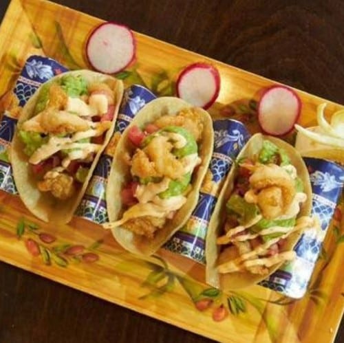 Camaron Tacos (Shrimp).
