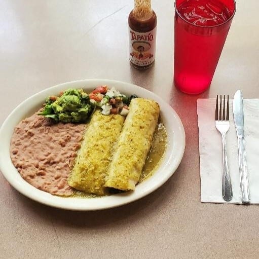 2 Vegan Spinach Enchiladas.