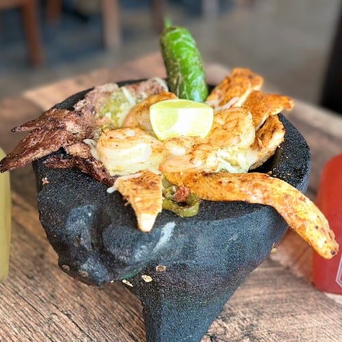 Seafood Molcajete.