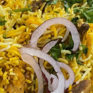 Aloo Channa Over Rice