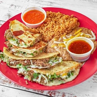 2 Tacos & 2 Quesadillas with Sides