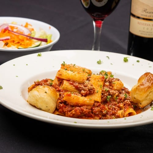 Rigatoni Bolognese.