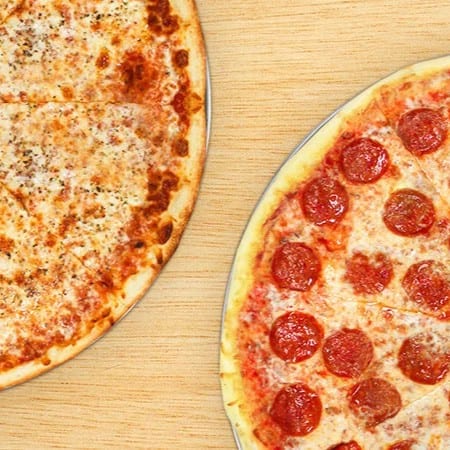 Two 14" Pizzas 1 - Topping.