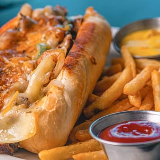 Green Chili Philly Cheesesteak Sandwich