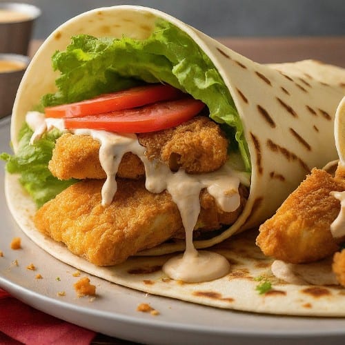 Swai Fish Wrap (similar to catfish).