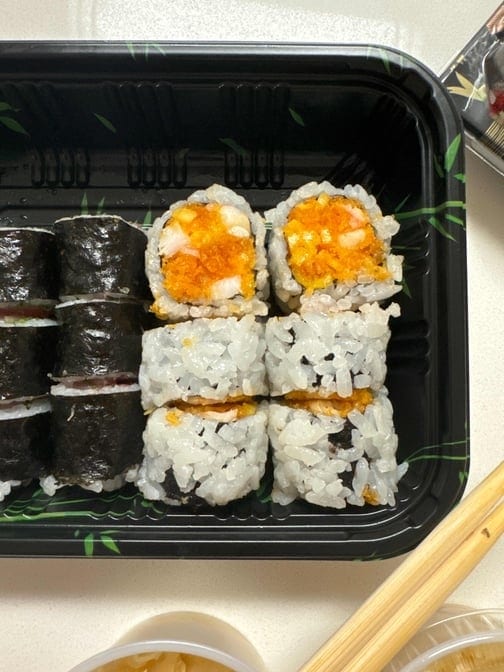 Spicy Mango Shrimp Roll.