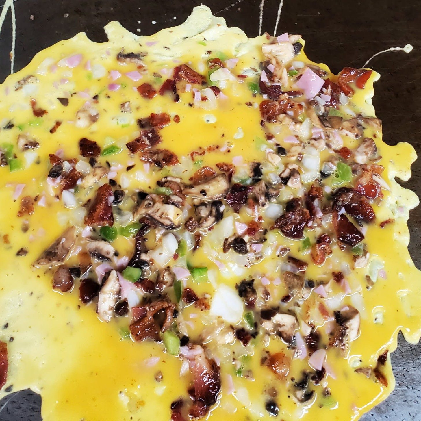 Feta  & Spinach Omelette.