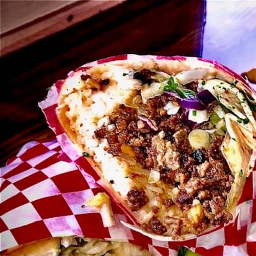 Korean Style Beef Burritos.