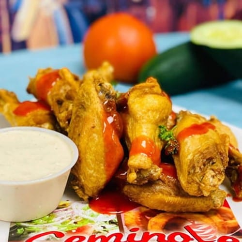 Spicy Breaded Chicken Wings.