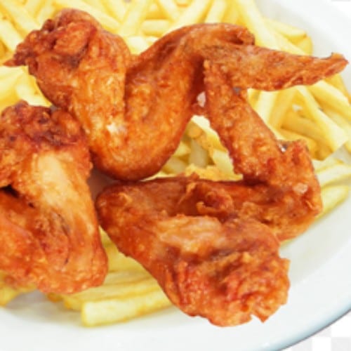 Whole Wings with Fries.