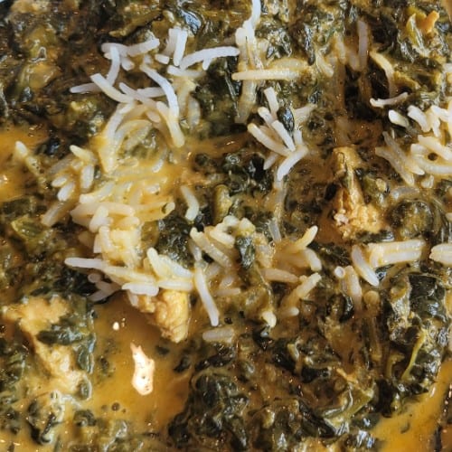 Chicken Saag Curry.