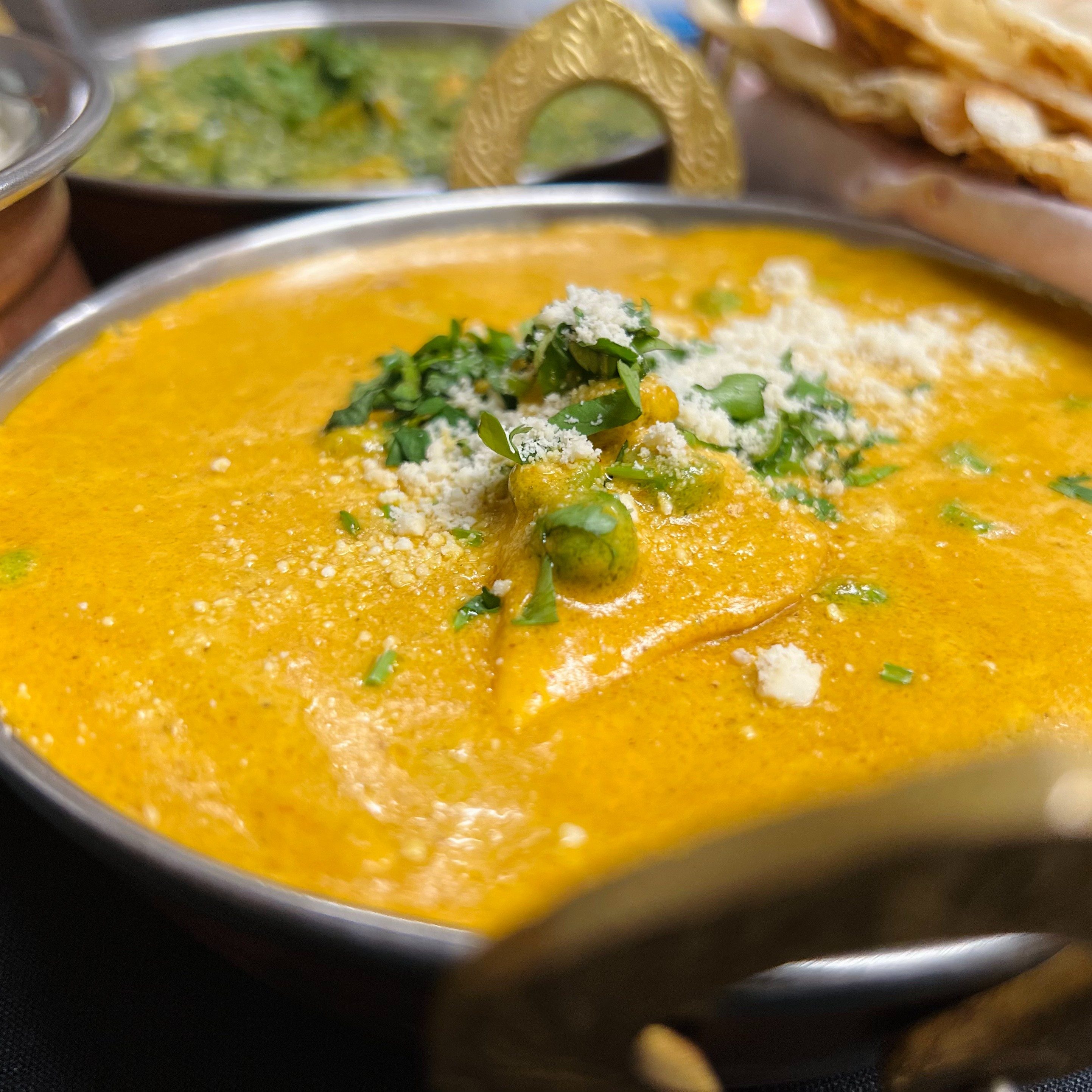 Matar Paneer (Green Peas & Homemade Cheese).