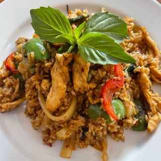 Spicy Basil Fried Rice (Free Drink)