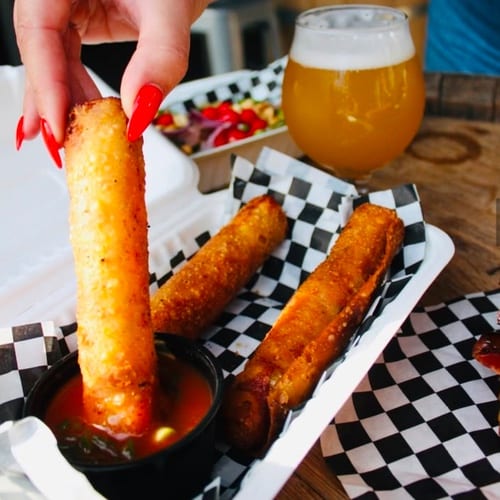 Steak and Cheese Egg Rolls.