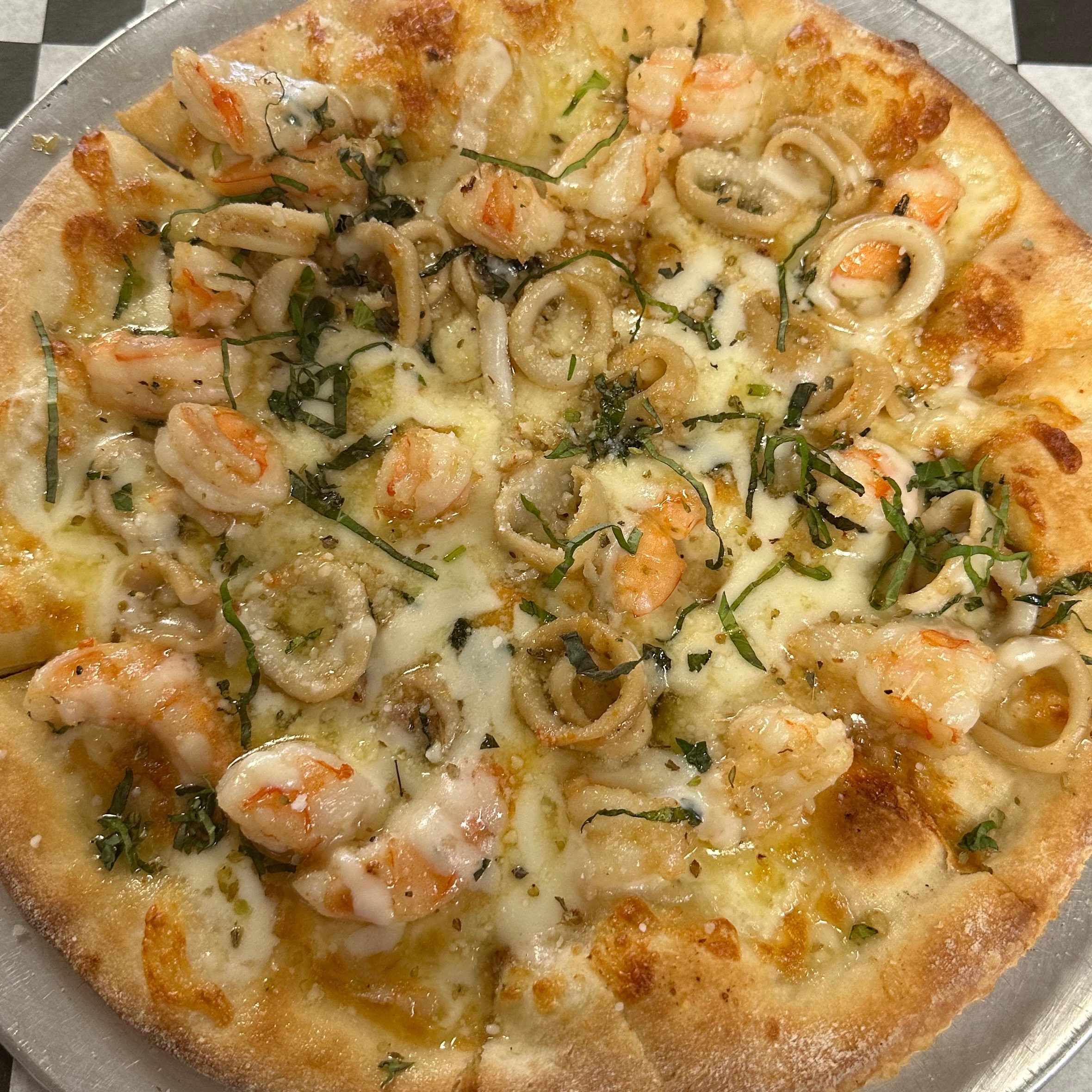 Seafood Pizza.