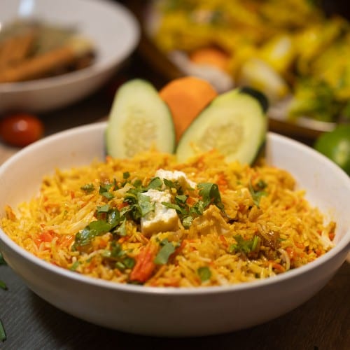 Paneer Biryani.