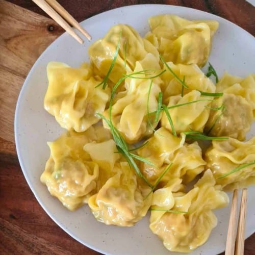Steamed Wontons.