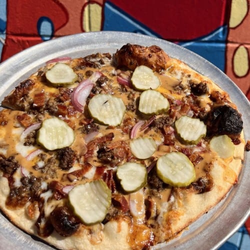 BBQ Bacon Cheeseburger Pizza.