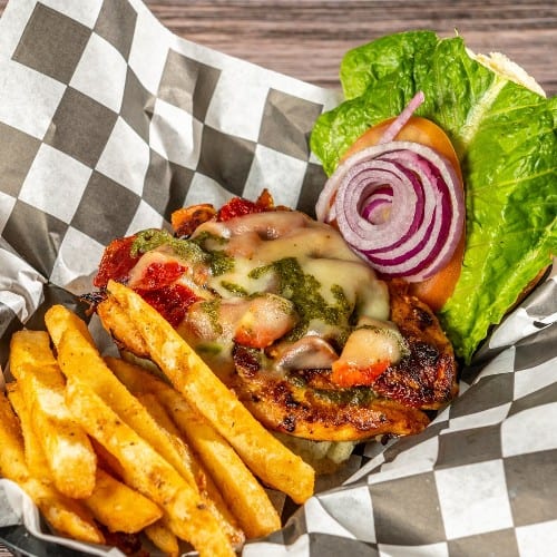 Pesto Chicken Sandwich.