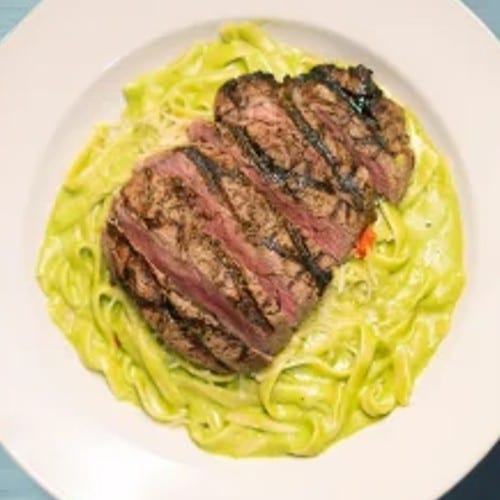 Fettuccine Al Pesto Medallion.