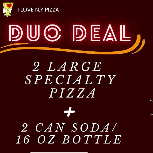 Double Deal (2 Large Pizza , 16 Oz Drink).