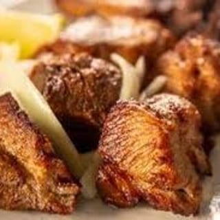 Pork Bites / Masitas de Cerdo w/Tostones