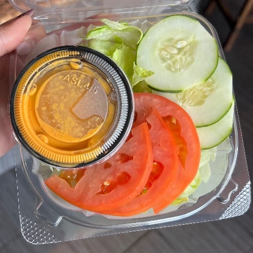 House Salad with Ginger Dressing.