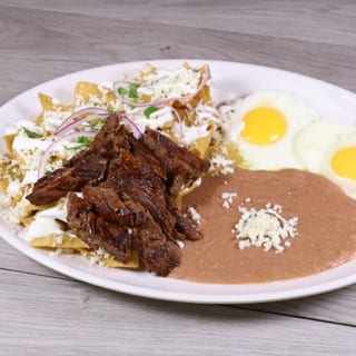 *Chilaquiles (Red, Green, Mole, Diabla)