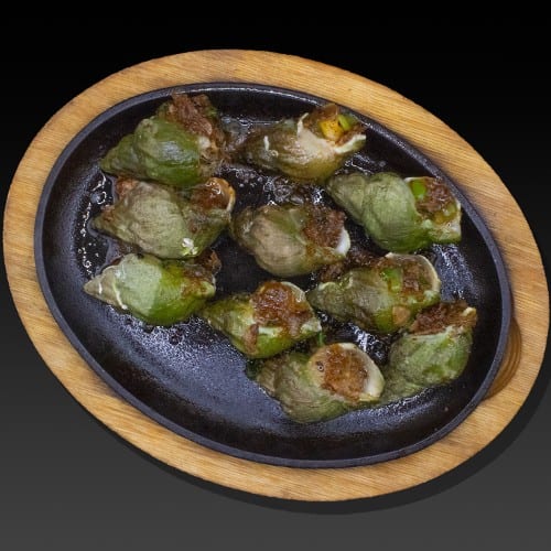 Grilled Escargot with Garlic & Butter.