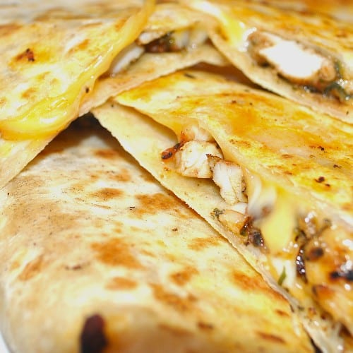 CHICKEN QUESADILLA.
