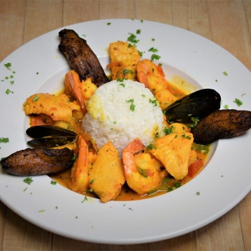 Seafood Enchilado Plate.